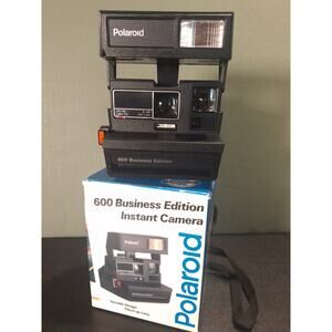Polaroid 600 Business Edition Instant Camera Vintage w/ Box & Manual- Tested!